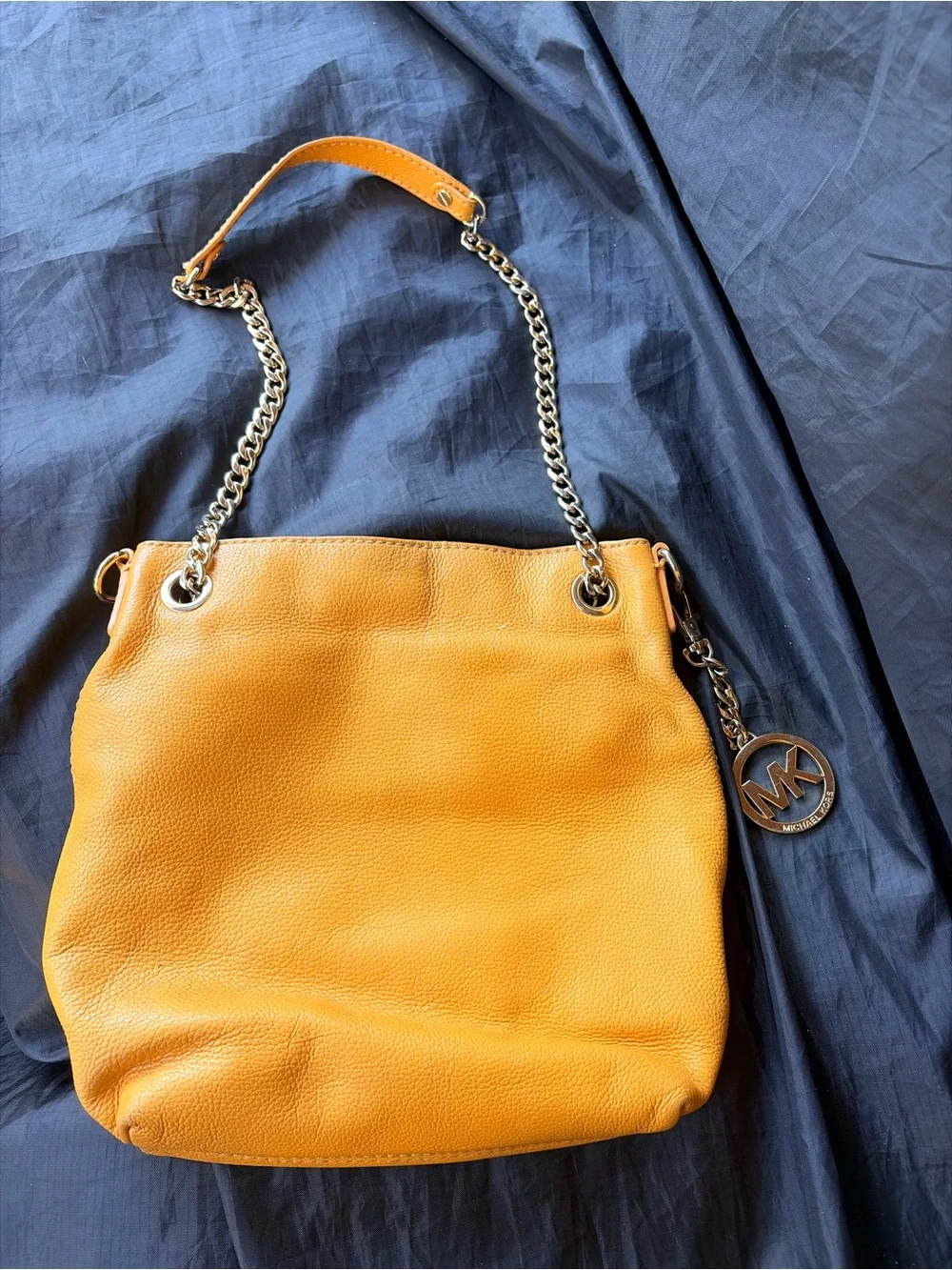 Michael Kors Yellow Leather Chain Shoulder Bag